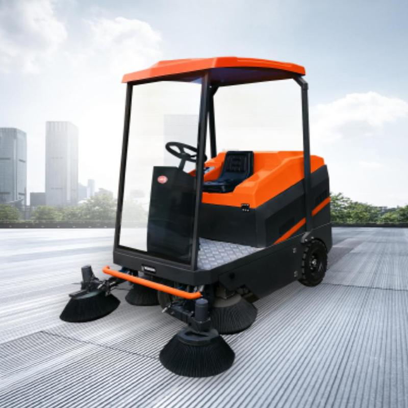 Does the mini king kong electric ride-on sweeper support automatic adjustment of the side brush to meet the cleaning needs of channels of different widths?